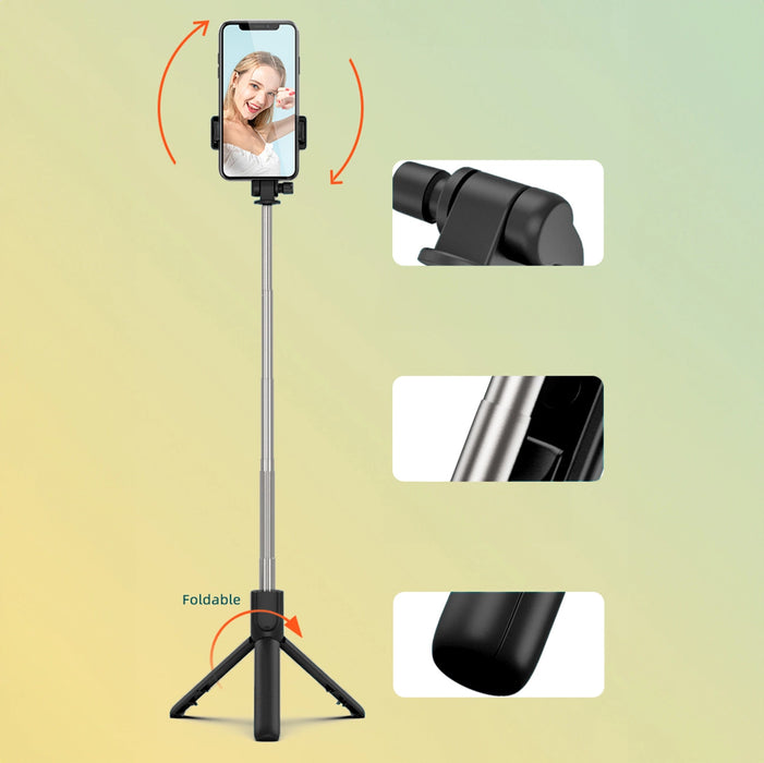 Selfie stick WRY1S telescopic tripod 0.7m for phone - black