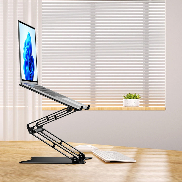 Wozinsky WRS-CPY75DSB Aluminum Laptop and Tablet Stand + Free Smartphone Stand - Black