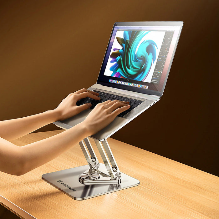Wozinsky WRS-CPY84SS Aluminum Laptop and Tablet Stand + Free Smartphone Stand - Silver