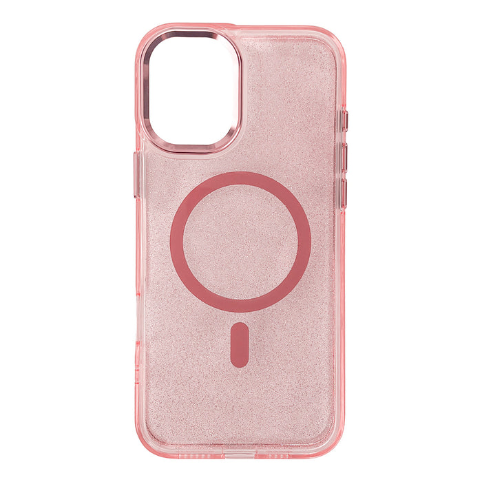 Wozinsky Glitter Case with Mag Safe for Samsung Galaxy S25 - Pink with Glitter