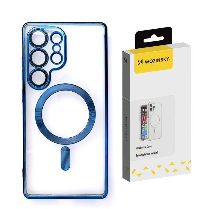 Wozinsky Electroplated Magsafe case for Samsung Galaxy S24 FE - blue