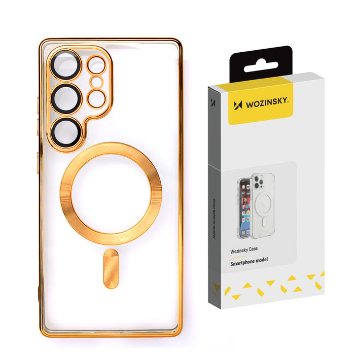 Wozinsky Electroplated Magsafe case for Samsung Galaxy S24 FE - gold