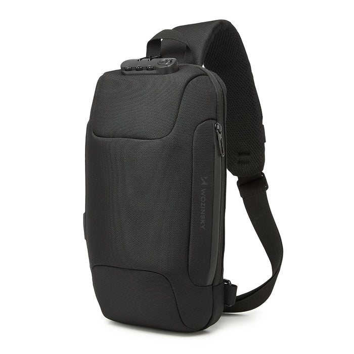 Wozinsky Premium Single Shoulder Anti-Theft City Backpack with Organizer and USB - Black