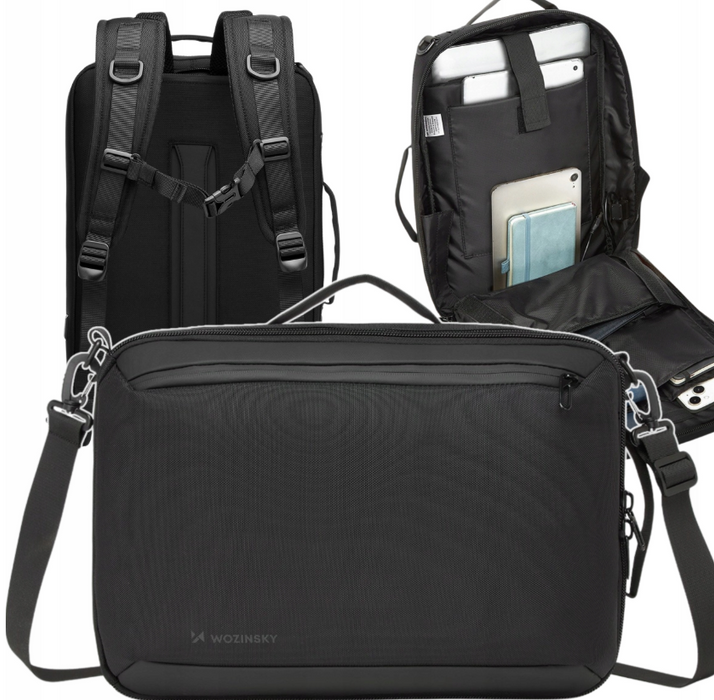 Wozinsky Premium 15.6'' Laptop Backpack/Bag with Strap - Black