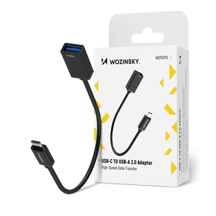Wozinsky WOTGY1S USB-C 3.0 (male) - USB-A 3.0 (female) OTG Adapter - Black