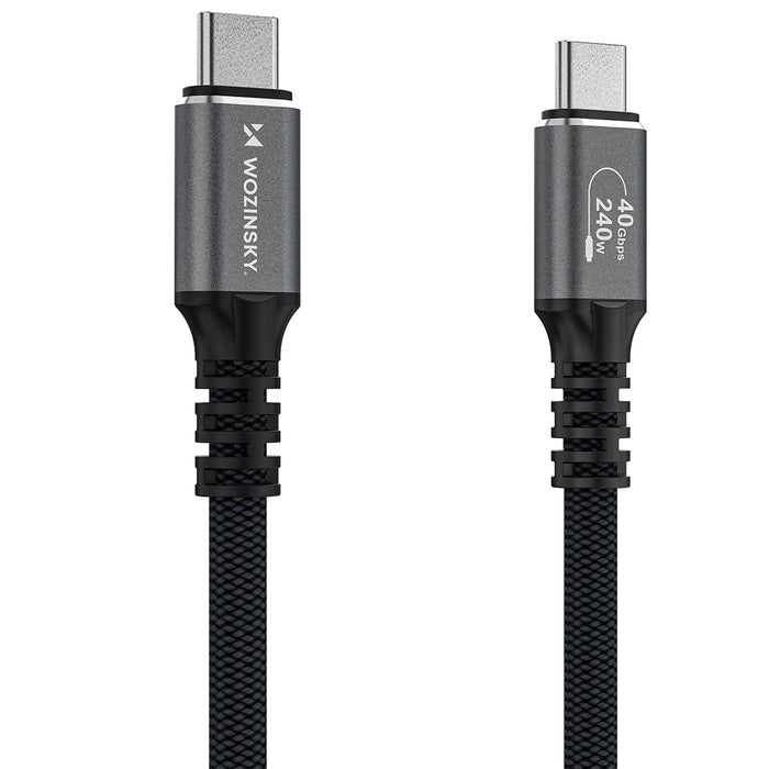 Wozinsky WPS-UY41S USB-C USB4 Cable 40Gb/s 240W 1m 4K - Black