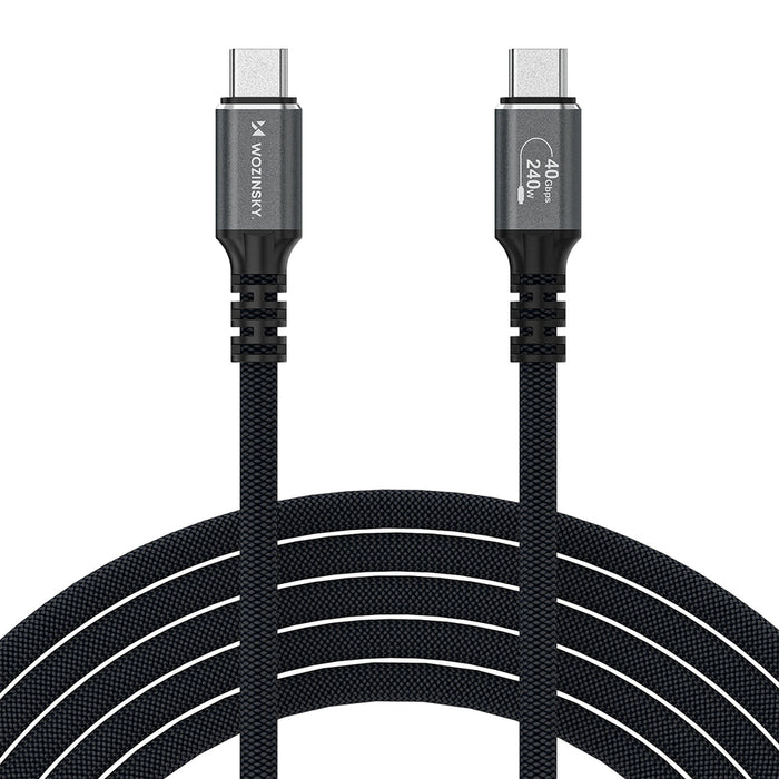 Wozinsky WPS-UY415S USB-C USB4 Cable 40Gb/s 240W 1.5m 4K - Black
