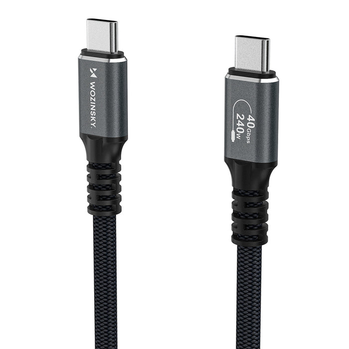 Wozinsky WPS-UY415S USB-C USB4 Cable 40Gb/s 240W 1.5m 4K - Black