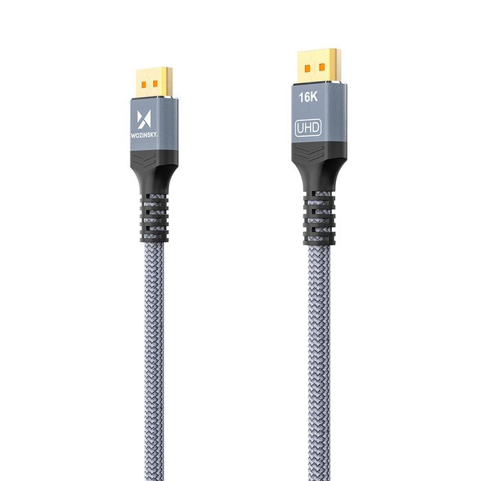 Wozinsky WPS-16AYL2S DisplayPort 2.1 80Gb/s 16K@60Hz 8K@120Hz 4K@240Hz HDR HDCP DSC cable - black