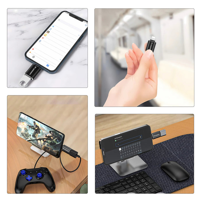 Wozinsky WALA-01 Lightning to USB-A OTG Adapter - Black