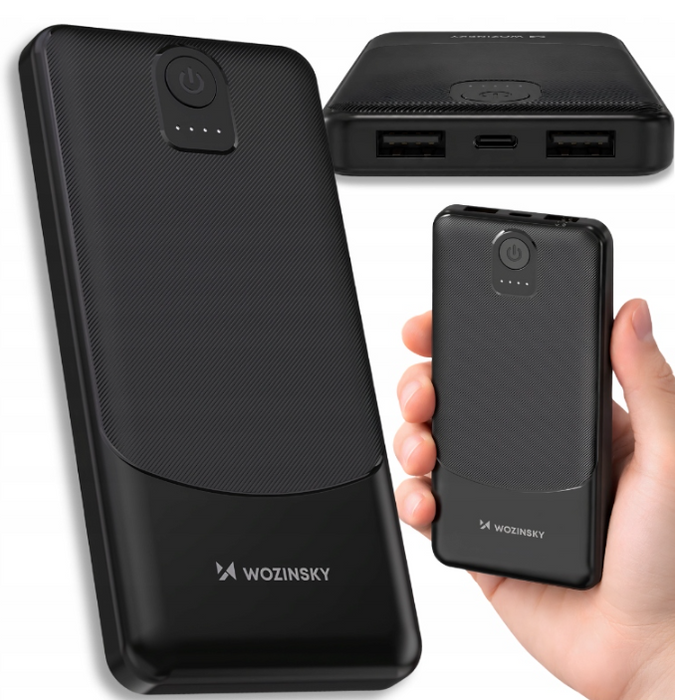 Wozinsky Wpower WPBBK-2 10000mAh Power Bank - Black