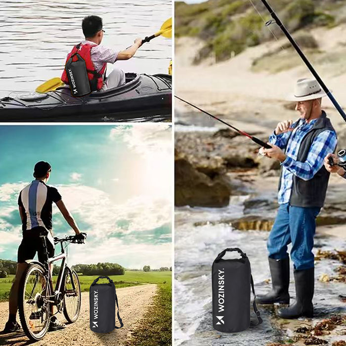 Wozinsky WWK-20 waterproof bag for sup kayak 20l - black