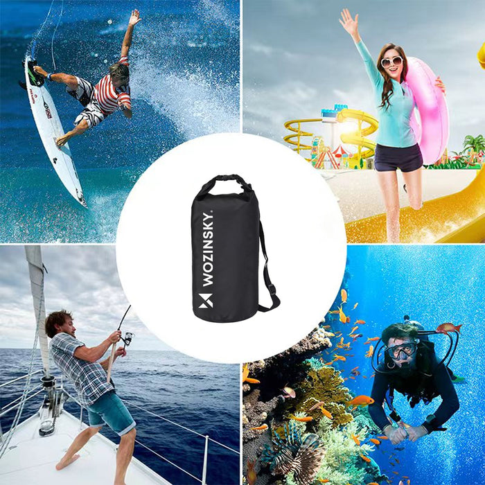 Wozinsky WWK-30 waterproof bag for 30l sup kayak - black