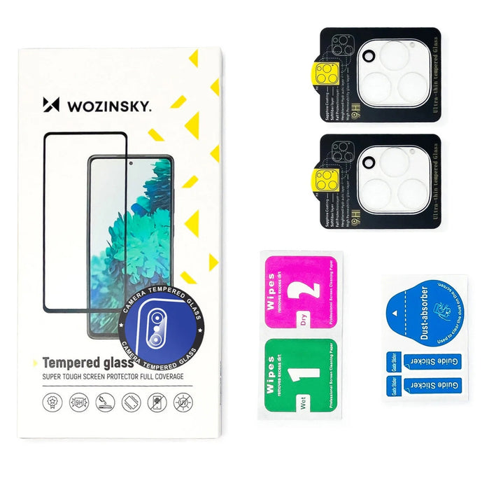 Wozinsky Full Camera Glass for iPhone 17 Pro, Black, Set of 2
