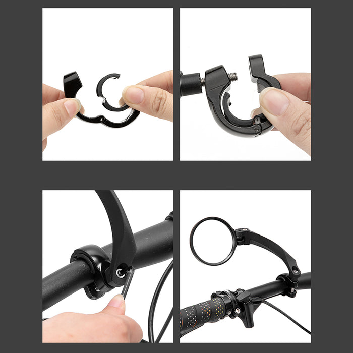 Wozinsky WLR-01I Rearview Left Bicycle Mirror - Black