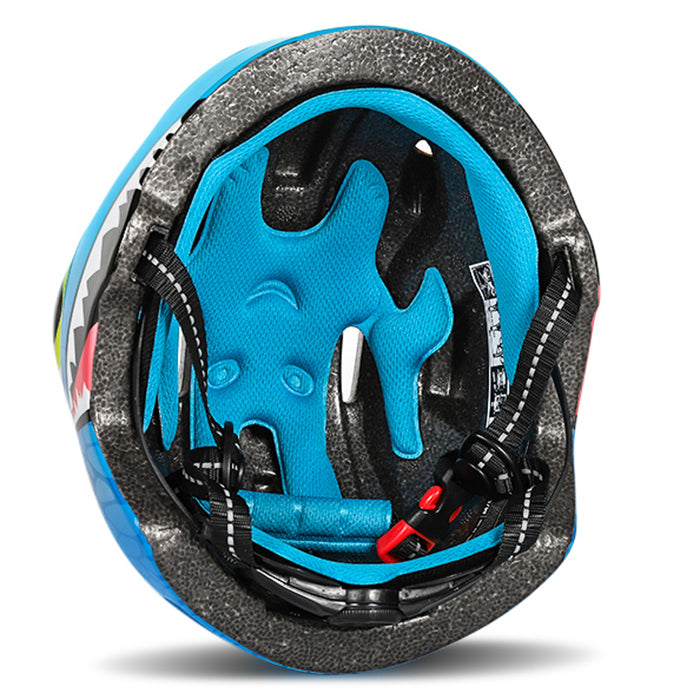 Wozinsky Children's Bicycle Helmet, Dragon Pattern, Lightweight, S - Blue