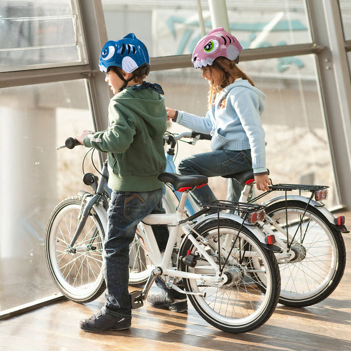 Wozinsky Children's Bike Helmet Dinosaur Pattern S - Pink