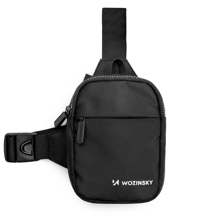 Wozinsky WMS-W1 Unisex Mini Shoulder Bag Waterproof Dual-Compartment for Phone - Black
