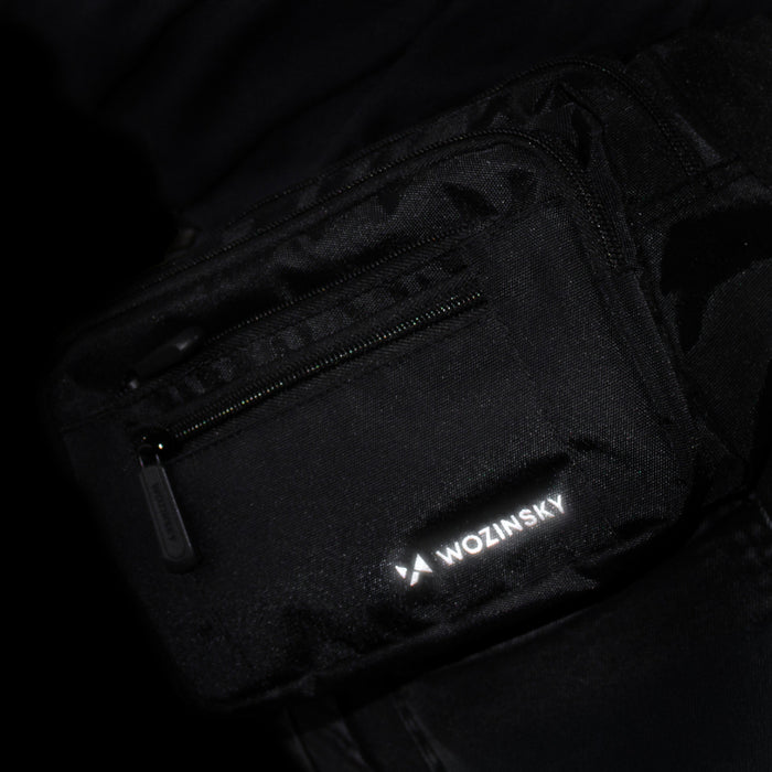 Wozinsky WSB-W1 unisex shoulder bag with adjustable strap, waterproof - black