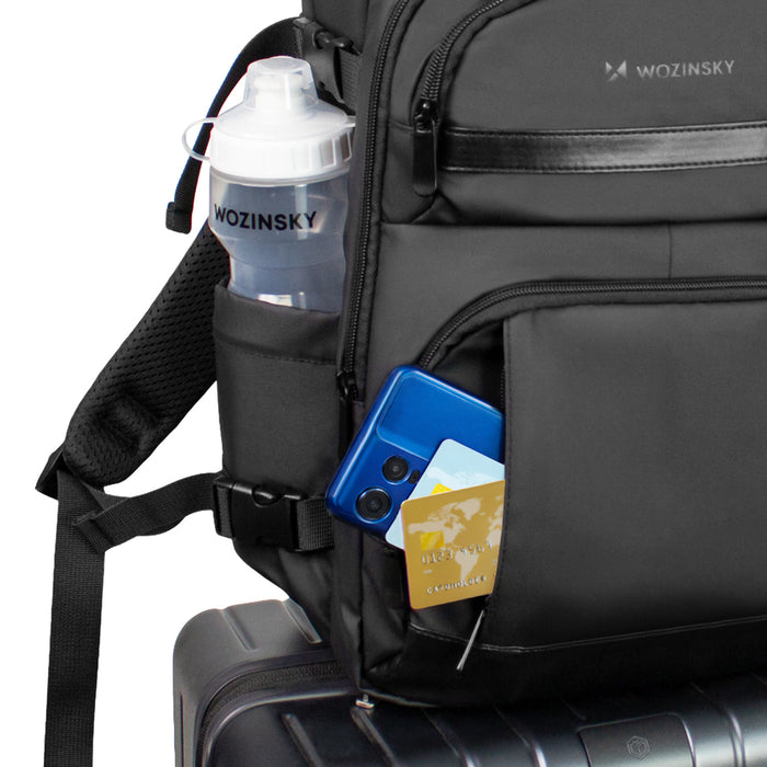 Wozinsky WPW-20L Backpack with Laptop Pocket for 15" Travel 40x20x25 cm for Hand Luggage - Black