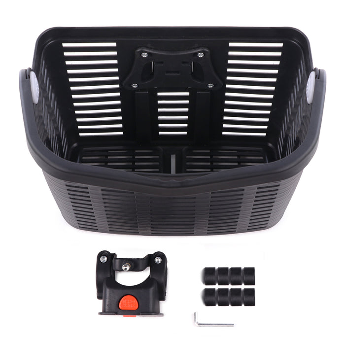 Wozinsky WKR-PK plastic handlebar bicycle basket - black