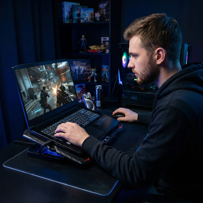 Wozinsky WDCX-015 StormPad RGB Gaming Cooling Laptop Stand - Black