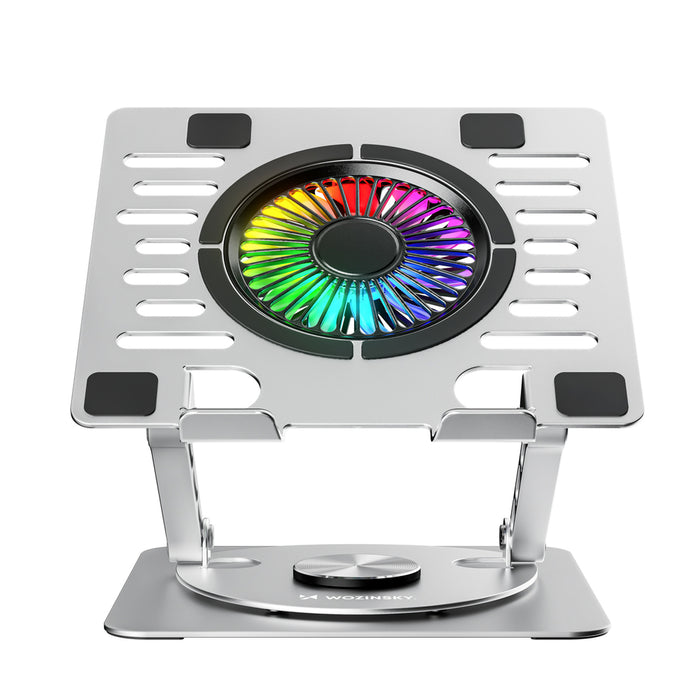 Wozinsky WDCX-X16-AS CoolBase RGB 360° cooling stand for laptop and tablet - silver