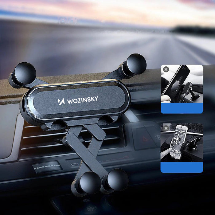 Wozinsky gravity car phone holder for air vent black (WCH-05)