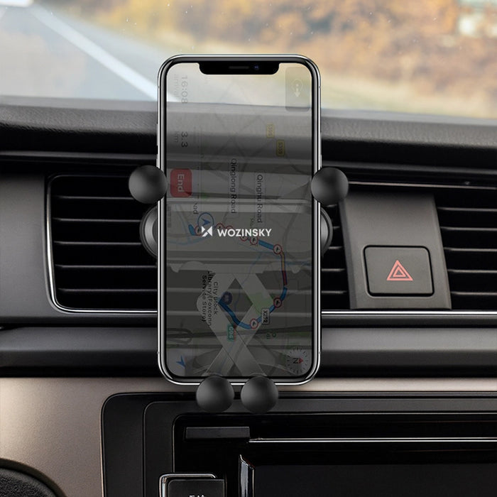 Wozinsky gravity car phone holder for air vent black (WCH-05)