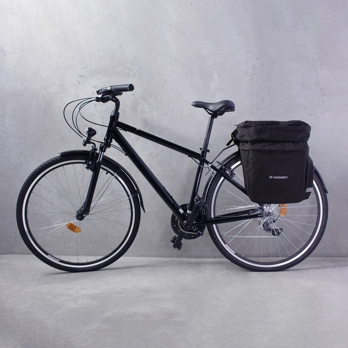 Wozinsky 60L spacious bike rack bag (rain cover included) black (WBB13BK)