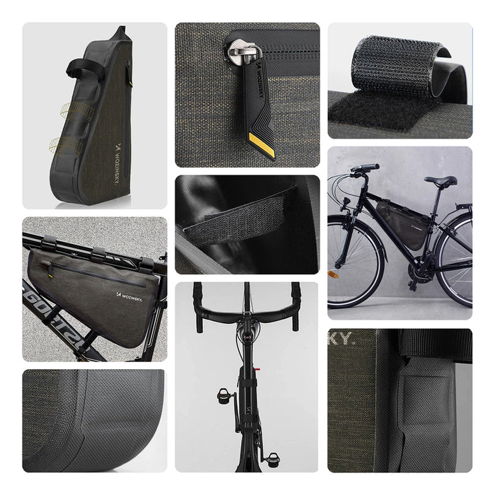 Wozinsky Bicycle Frame Bag 3.5L Gray (WBB15BK)