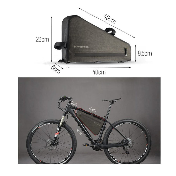 Wozinsky Bicycle Frame Bag 3.5L Gray (WBB15BK)