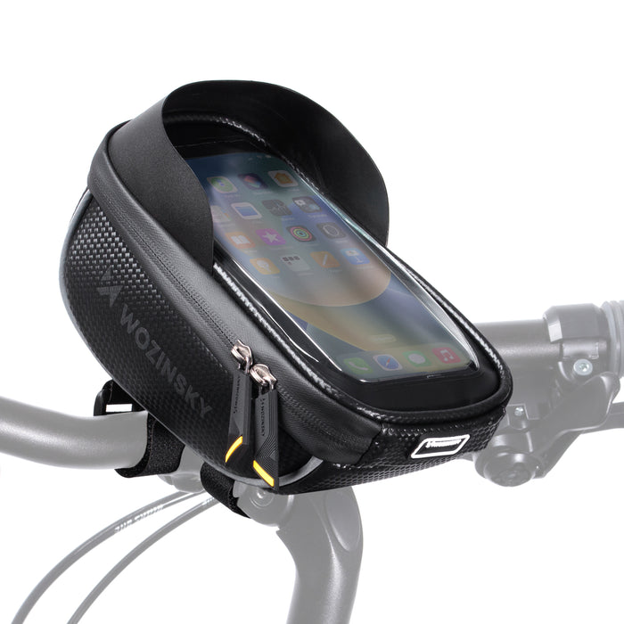 Wozinsky bike handlebar bag with phone case 1l black (WBB16BK)