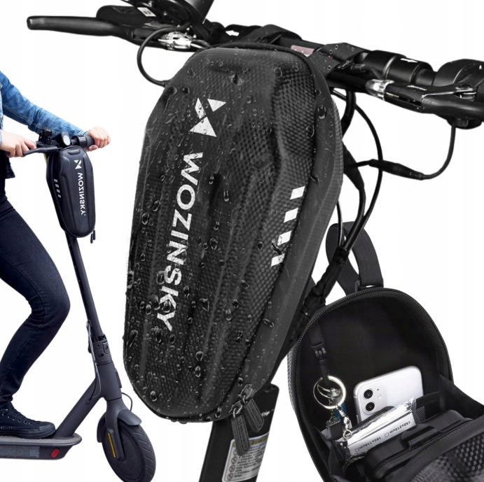 Wozinsky Waterproof Scooter Handlebar Bag 3L Black (WSB4BK)
