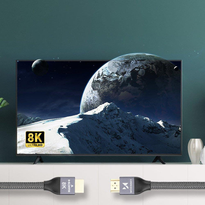 Wozinsky HDMI 2.1 Cable 8K 60 Hz 48 Gbps / 4K 120 Hz / 2K 144 Hz 2 m Silver (WHDMI-20)