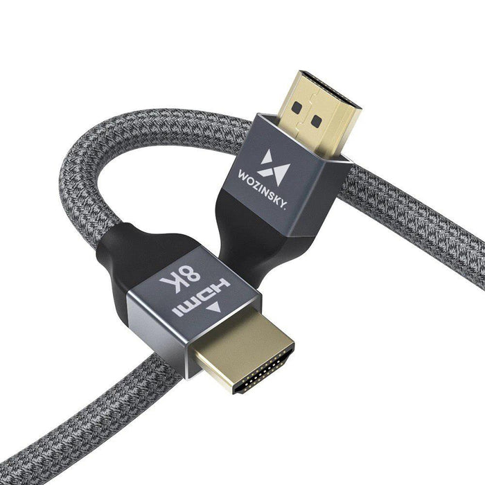 Wozinsky HDMI 2.1 Cable 8K 60 Hz 48 Gbps / 4K 120 Hz / 2K 144 Hz 2 m Silver (WHDMI-20)