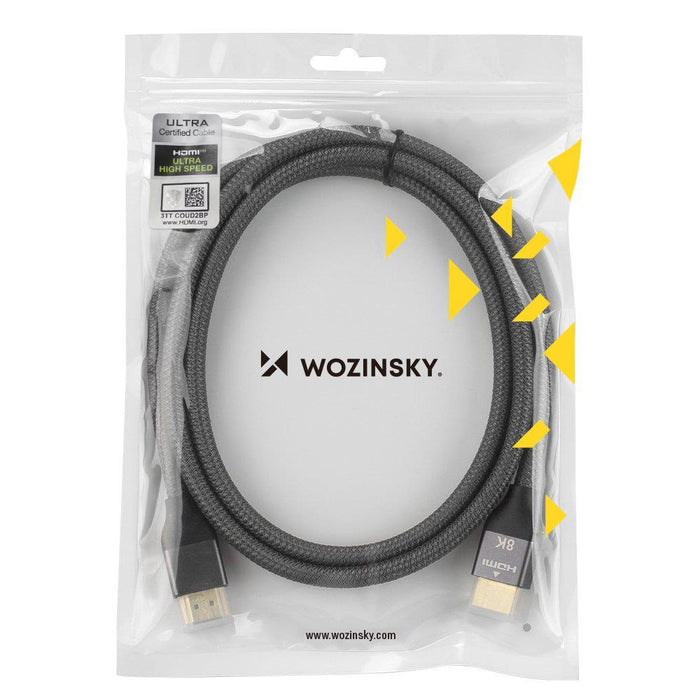 Wozinsky HDMI 2.1 Cable 8K 60 Hz 48 Gbps / 4K 120 Hz / 2K 144 Hz 5 m Silver (WHDMI-50)