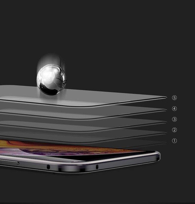 Wozinsky Full Magnetic Case Full Body Front and Back Cover with built-in glass for Vivo X60 black-transparent
