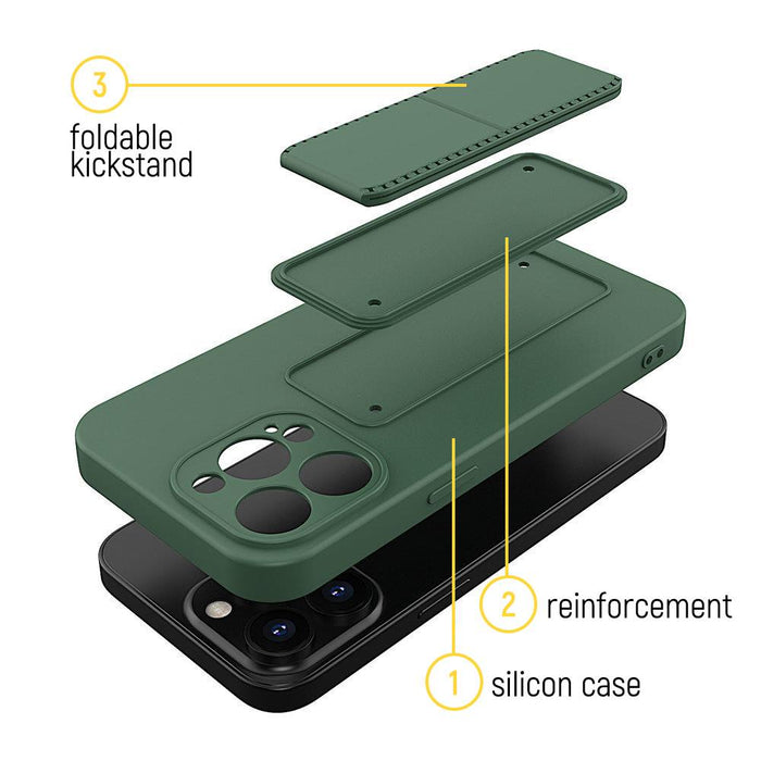 Wozinsky Kickstand Case silicone case with stand Samsung Galaxy A22 4G red