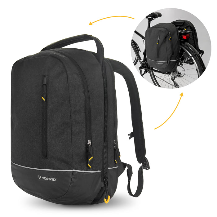 Wozinsky Double Bike Bag Backpack 2in1 30l Black (WBB30BK)