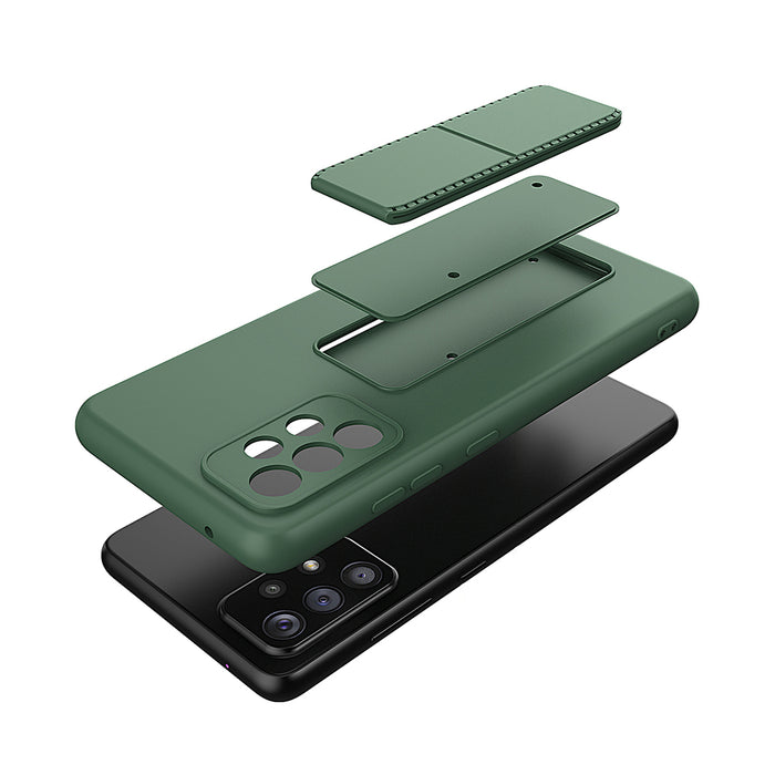 Wozinsky Kickstand Case silicone case with stand for Samsung Galaxy A73 black