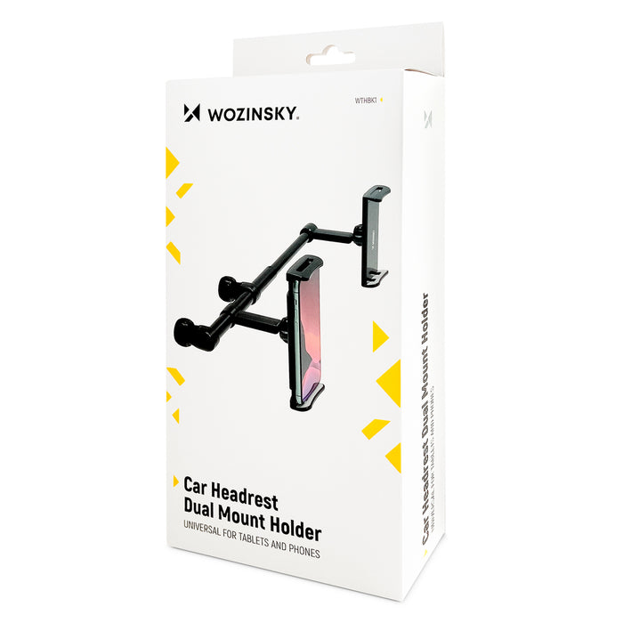 Wozinsky Double Headrest Car Phone Holder Black (WTHBK1)