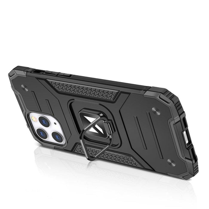 Wozinsky Ring Armor iPhone 14 Pro Max Armored Case Magnetic Holder Ring Gold