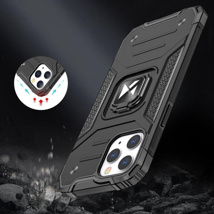 Wozinsky Ring Armor iPhone 14 Pro case armored cover magnetic holder ring gold