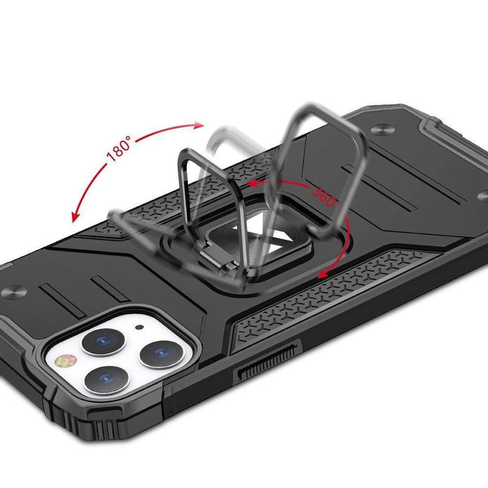 Wozinsky Ring Armor case for iPhone 14 Pro armored cover magnetic holder ring red
