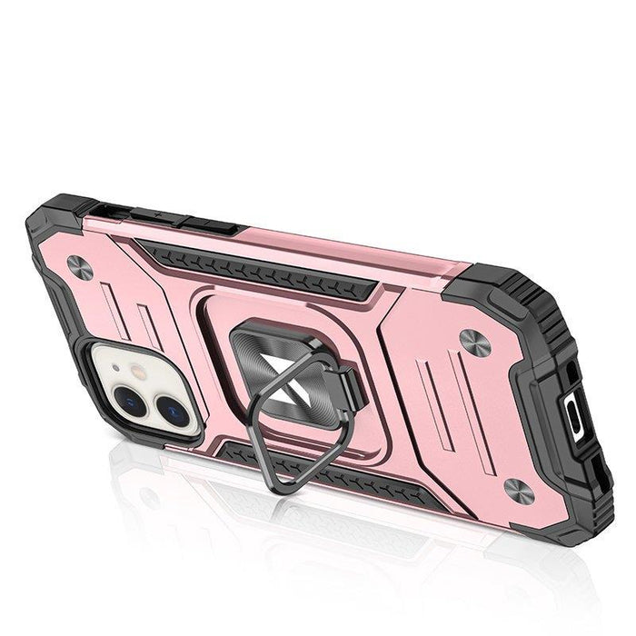 Wozinsky Ring Armor iPhone 14 Plus Armored Case Magnetic Holder Ring Gold