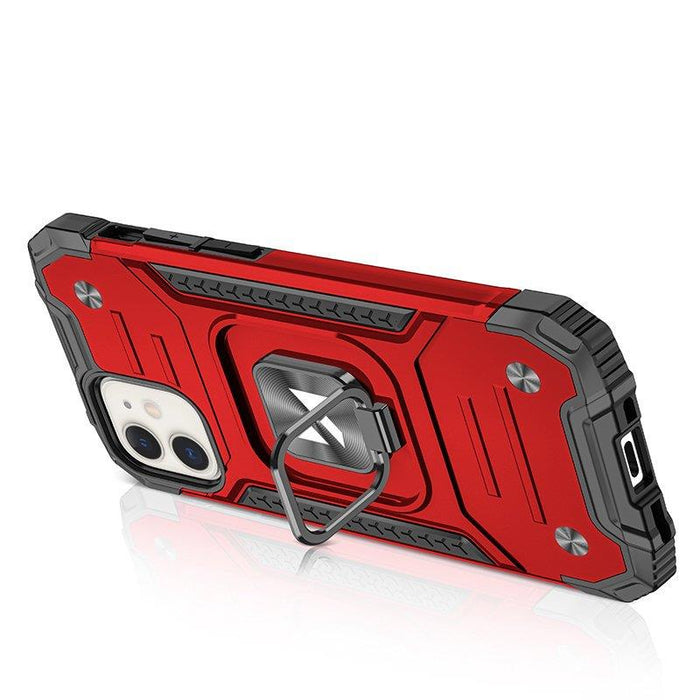 Wozinsky Ring Armor case for iPhone 14 armored cover magnetic holder ring red