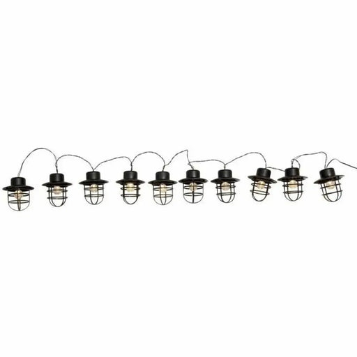 Wreath of LED Lights Lumisky Detroit White Black Floral - Декорация и Осветление<<<Дом Градина<<<BigBuy&&&LED