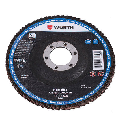 FLAT DISC P40 WURTH 115x22.23