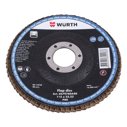 FLAT DISC P80 WURTH 115x22.23